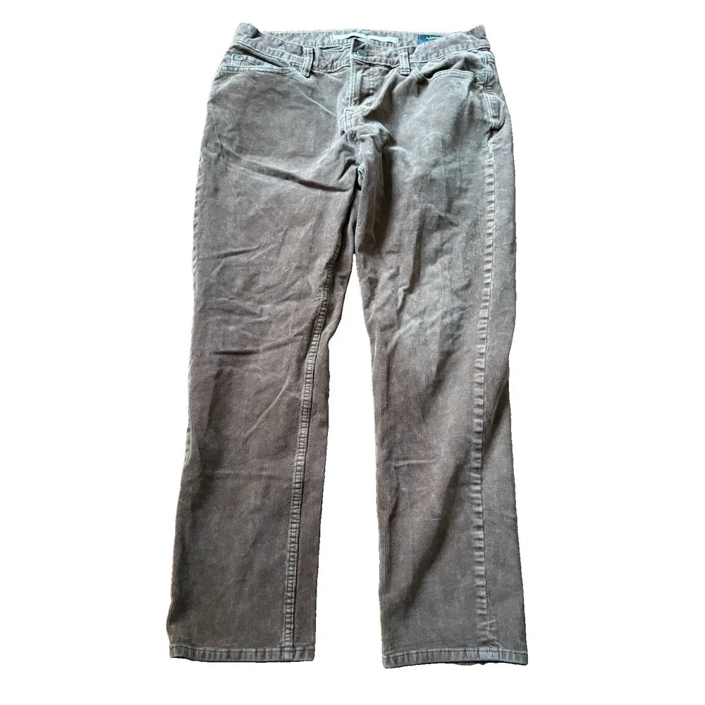 Banana Republic Traveler Corduroy Pants Men's 32x30 Brown Slim Fit Hemmed